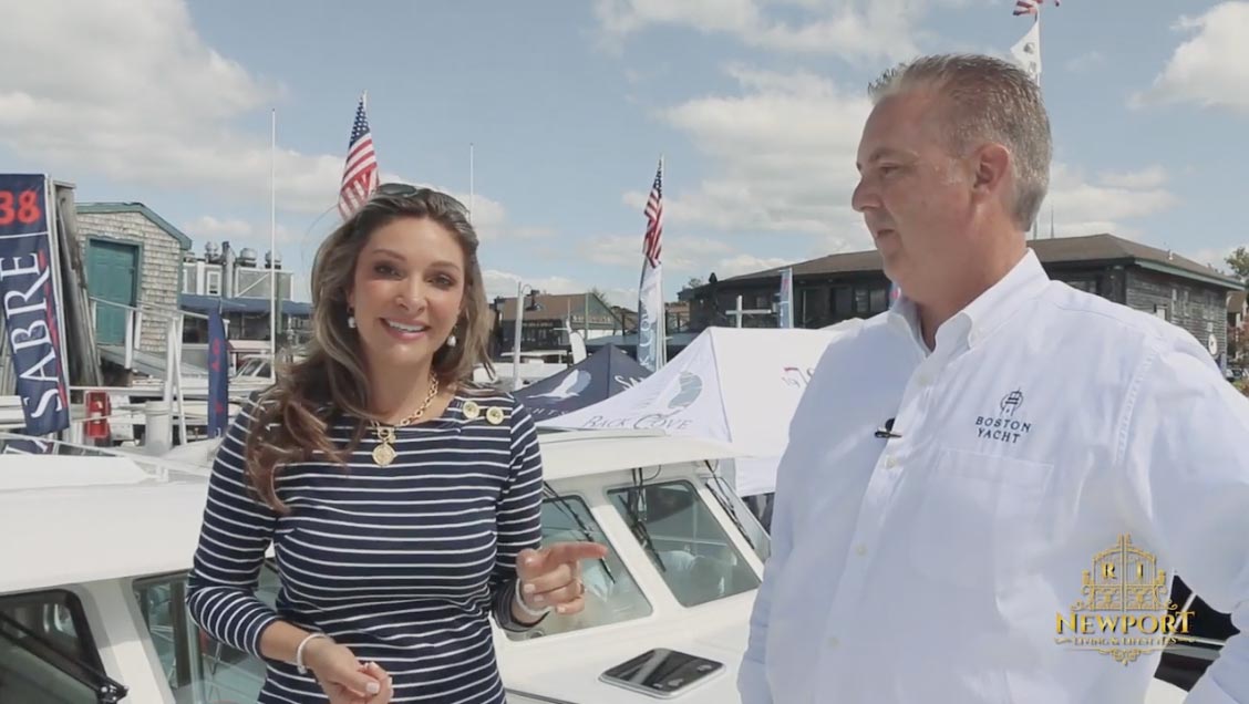 Yacht Broker Andrew Savage at the Newport International Boat Show