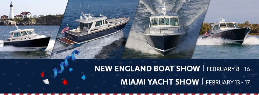  The New England Boat Show in Boston from Feb 8-16 and the Miami Yacht Show in Miami from Feb 13 - 16