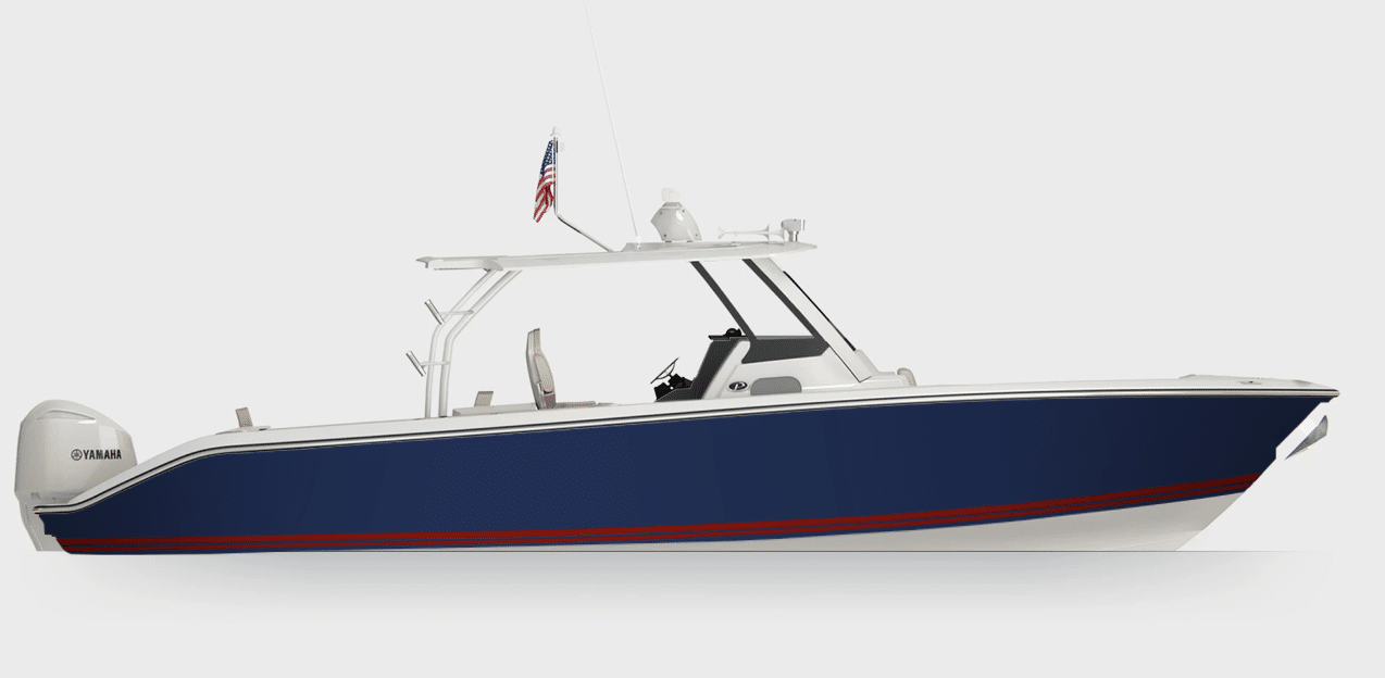 Flag Blue Hull 2024 Pursuit S 328